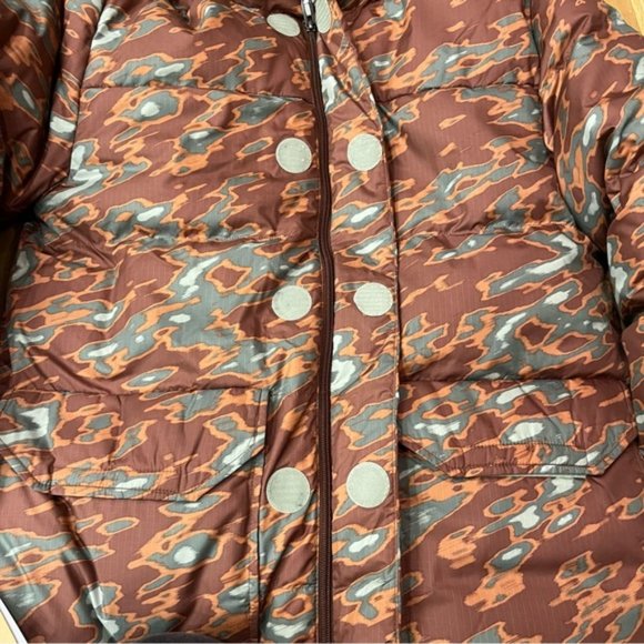 $609 The North Face Men's Printed 77 Brooks Down Parka Medium Glacier Camo *Rip - Picture 4 of 9